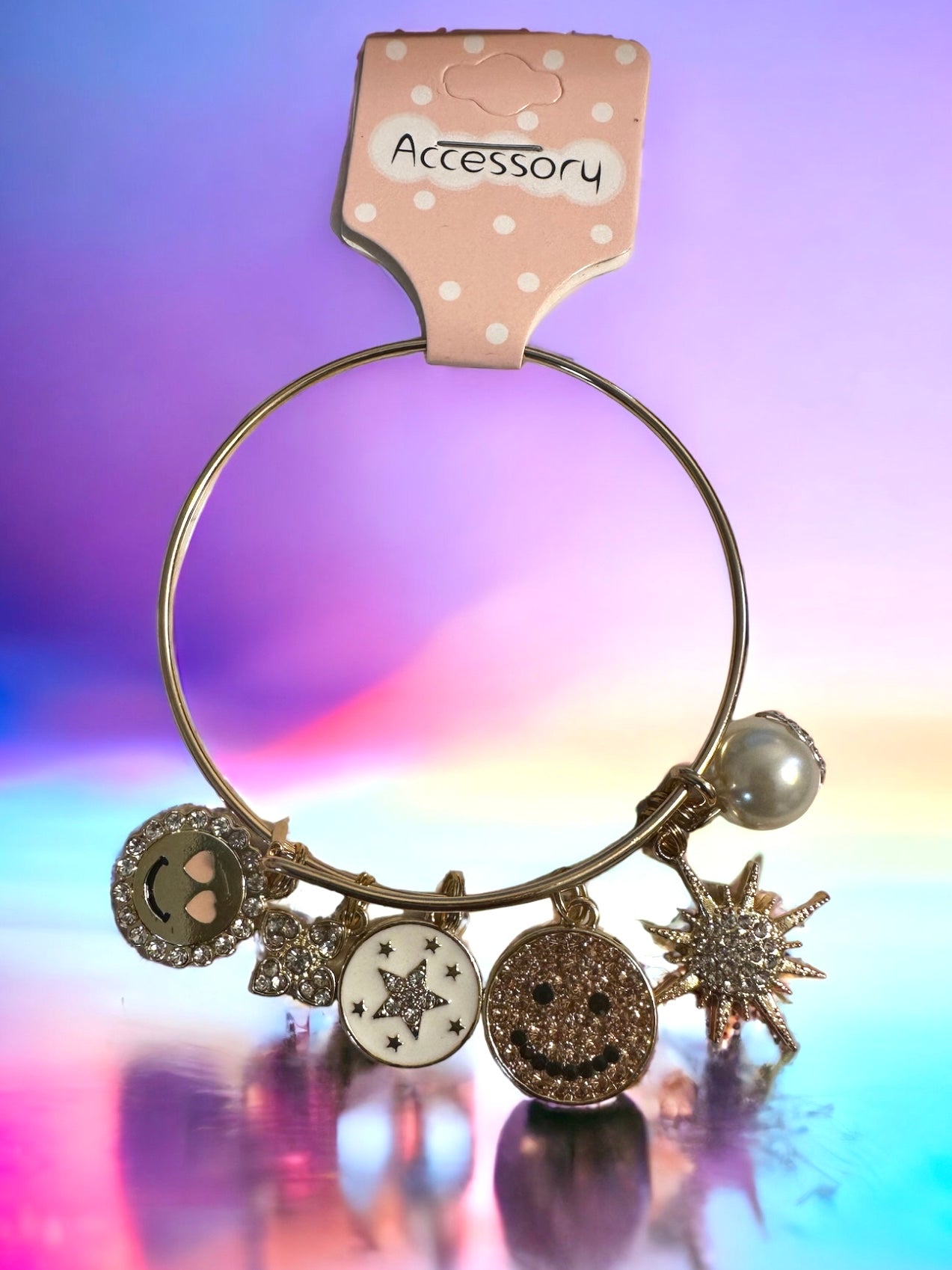 Too Cute Smiley Gold Bangle