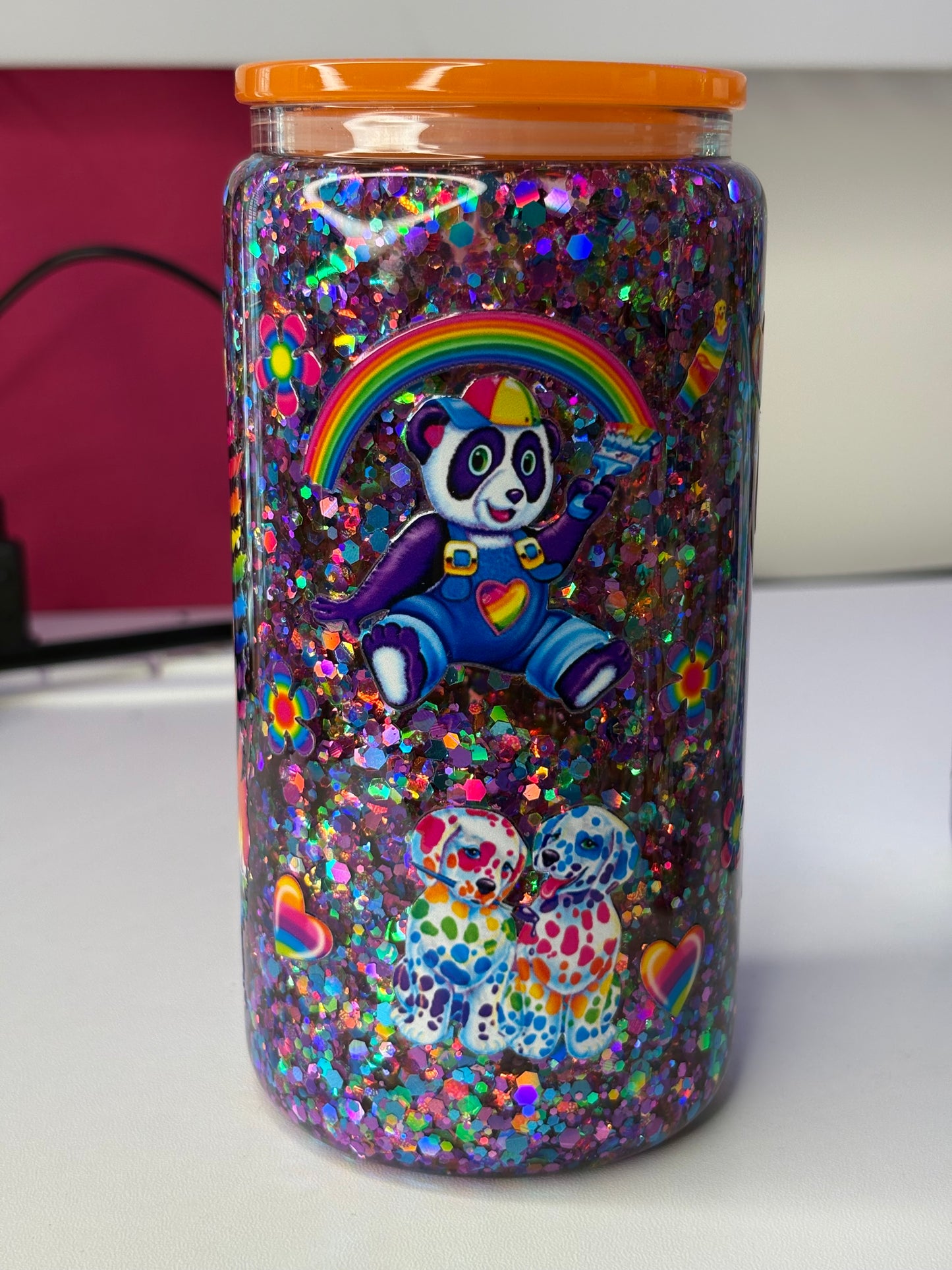 Colorful Tiger 16oz Glass Snowglobe Cup