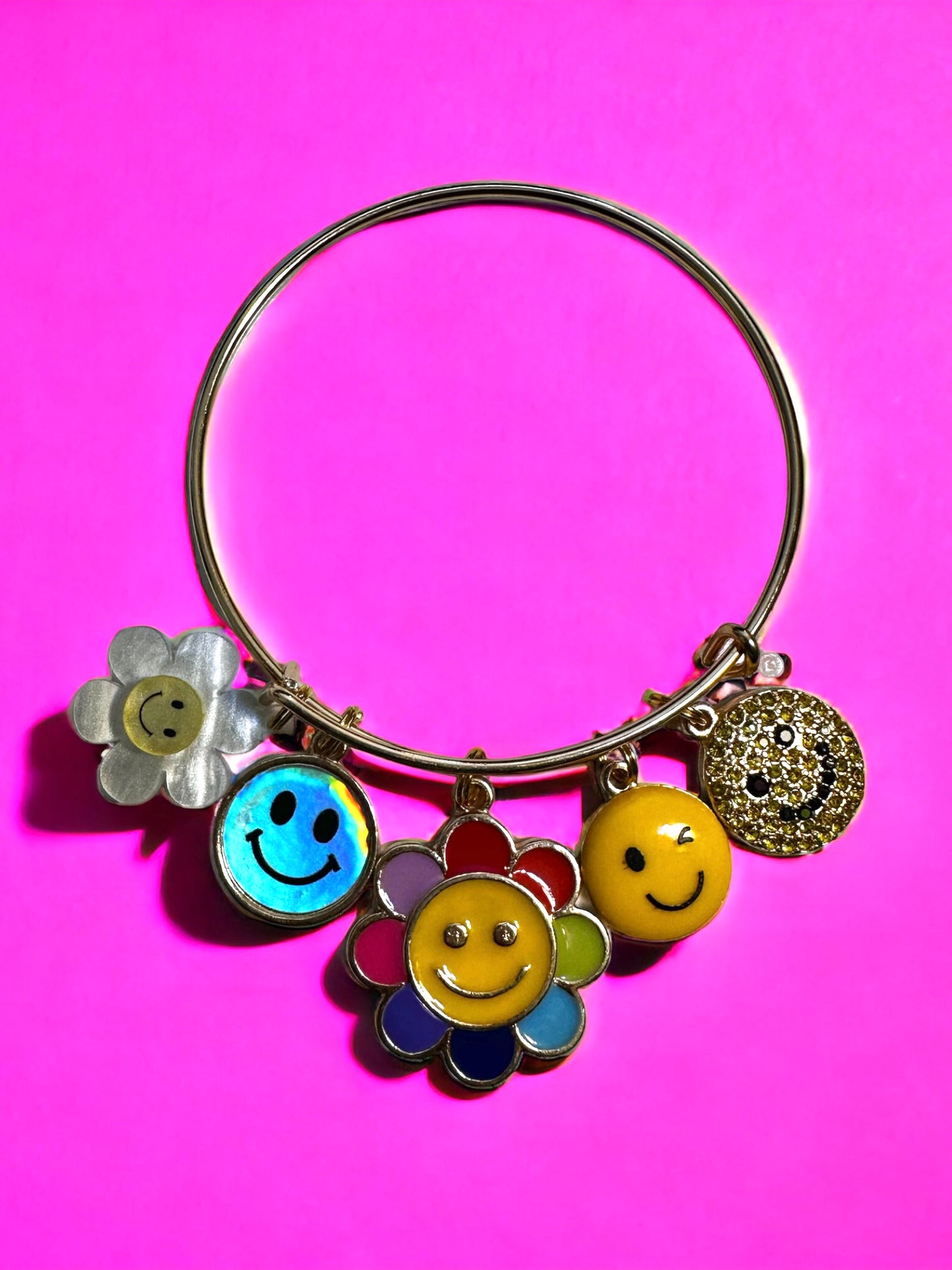 Smiley Gold Bangle