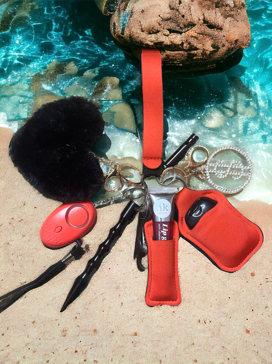 Coral Red Teen Keychain