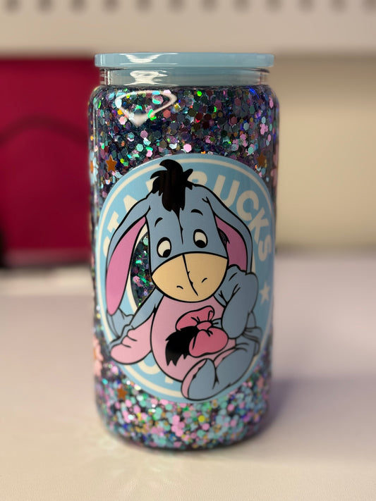 Eeyore 16oz Glass Snowglobe Cup