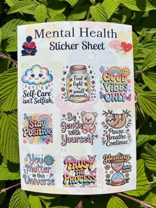 Mental Health Sticker Sheet
