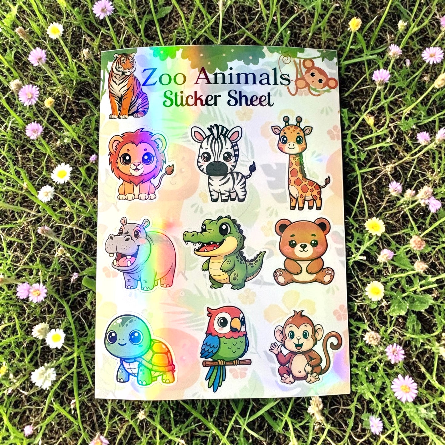 Zoo Animal Sticker Sheet