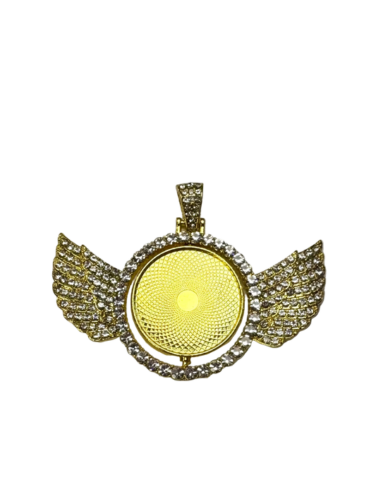 Double Sided Wing Photo Necklaces