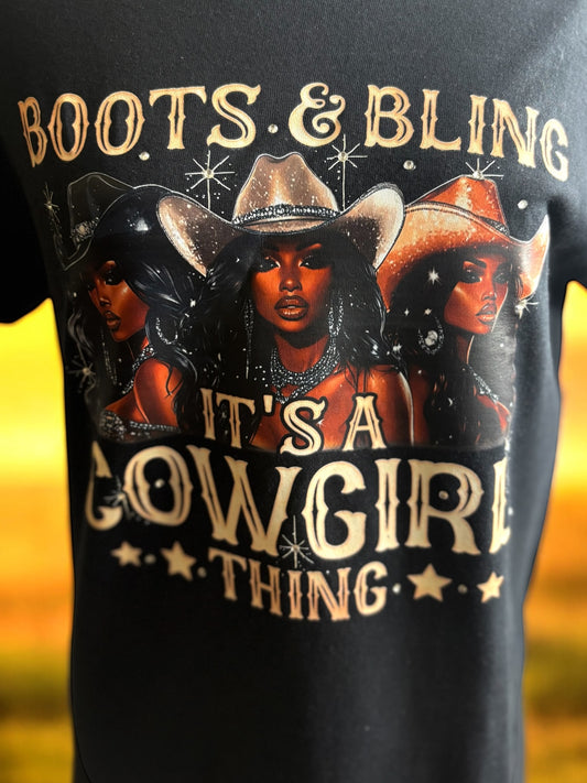 Boots & Bling It’s A CowGirl Thing T-Shirt