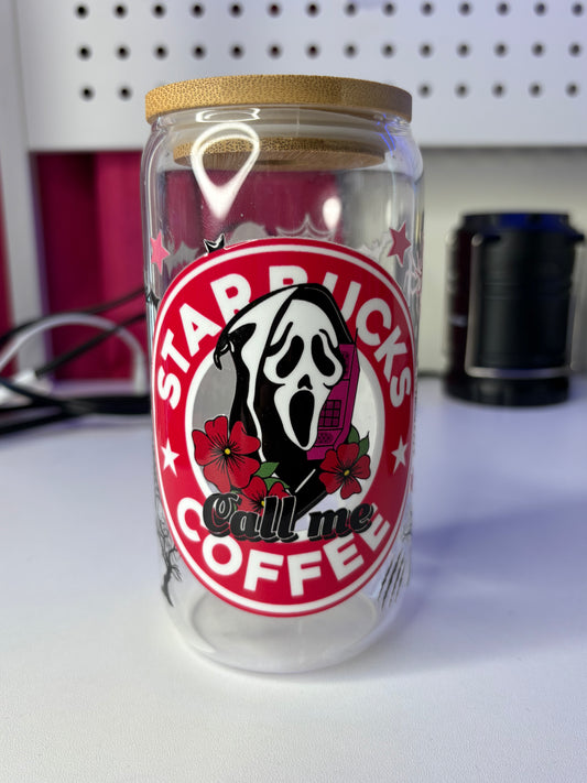 Your Favorite Ghost Man 16oz Glass Cup