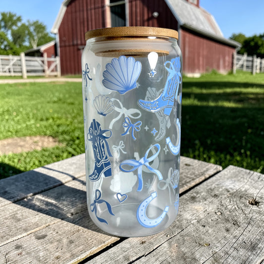 Boots On The Ground 16oz Glass Cup