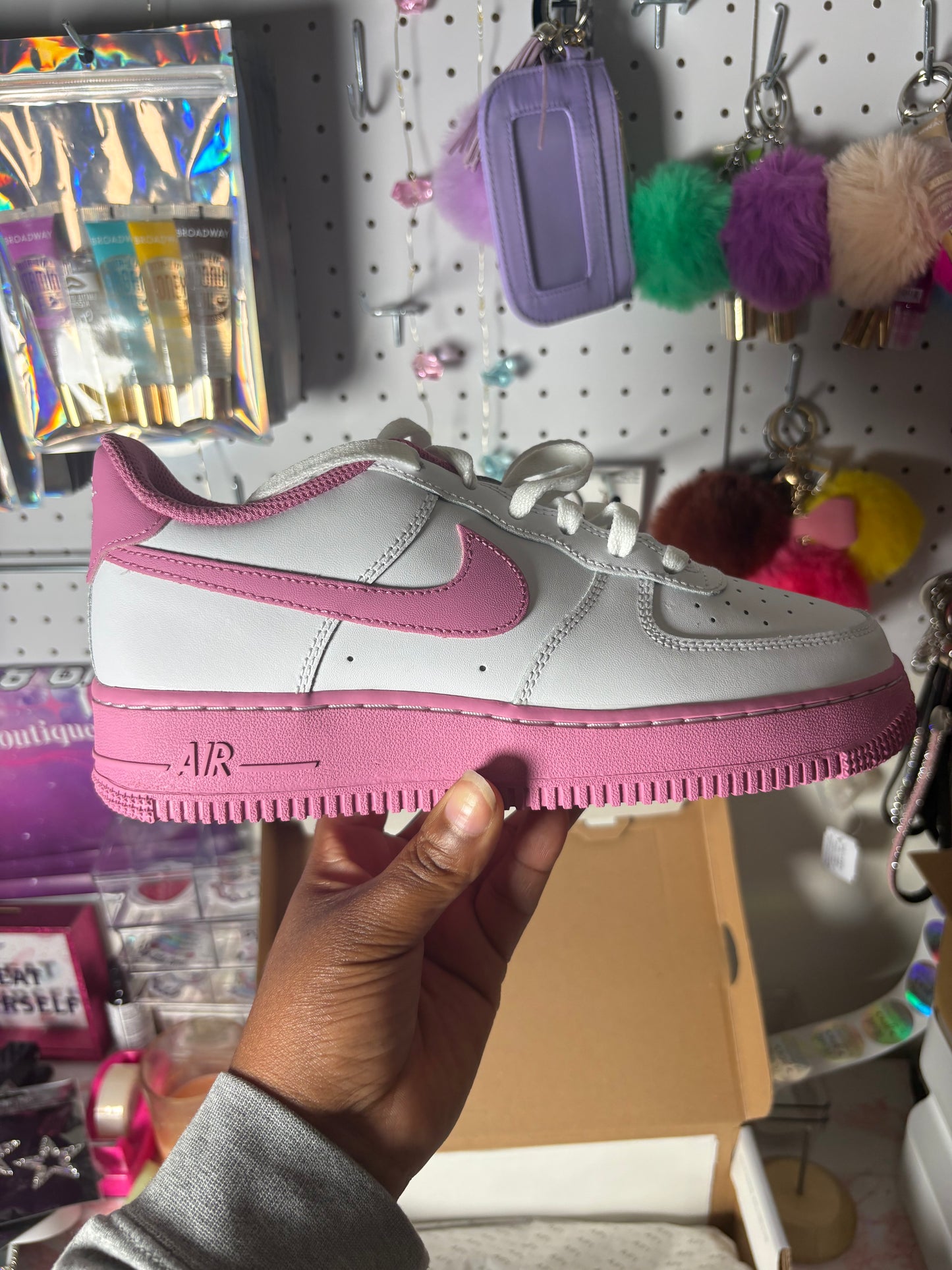 White/Pink Air Force 1 BG
