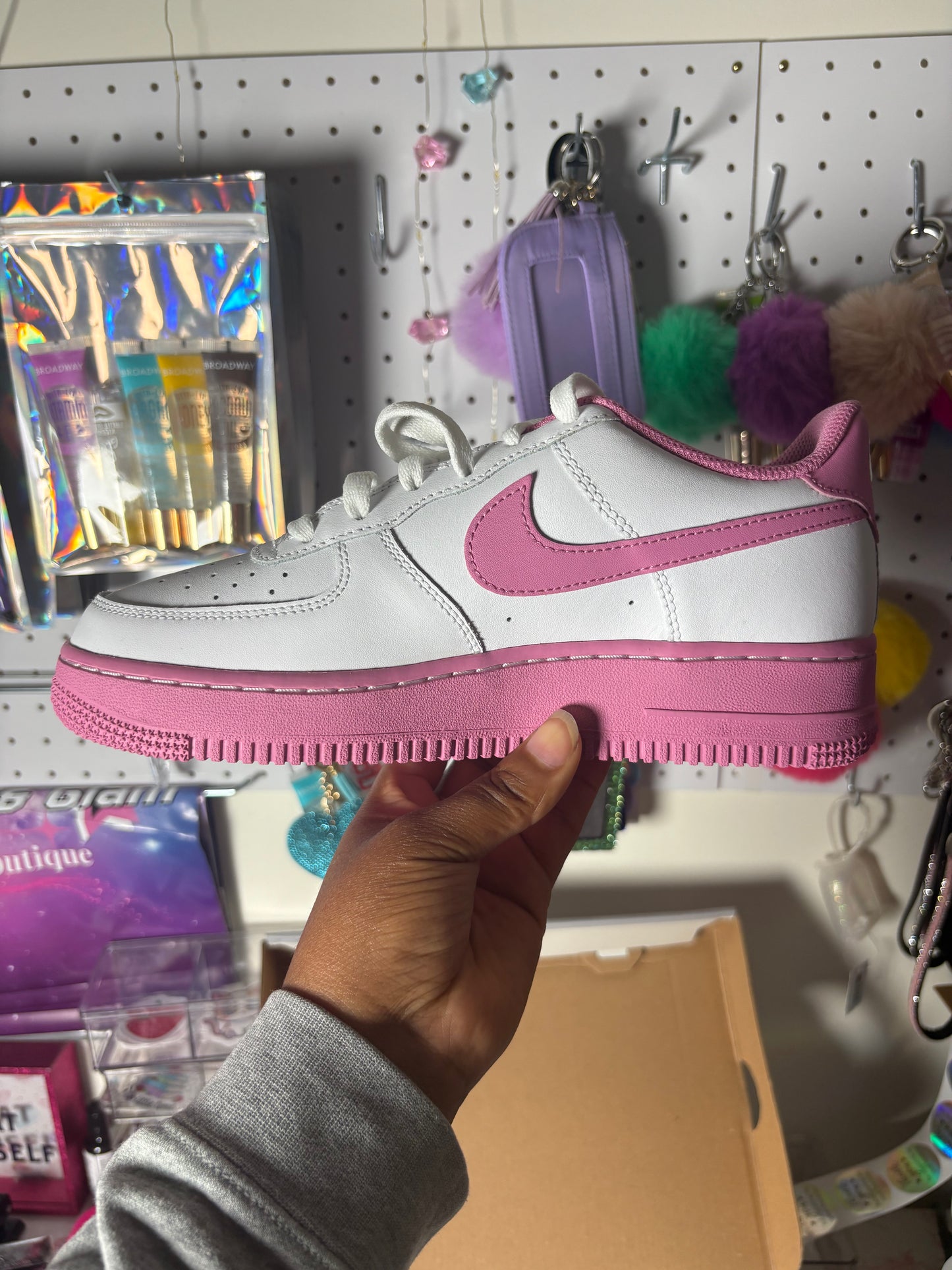 White/Pink Air Force 1 BG