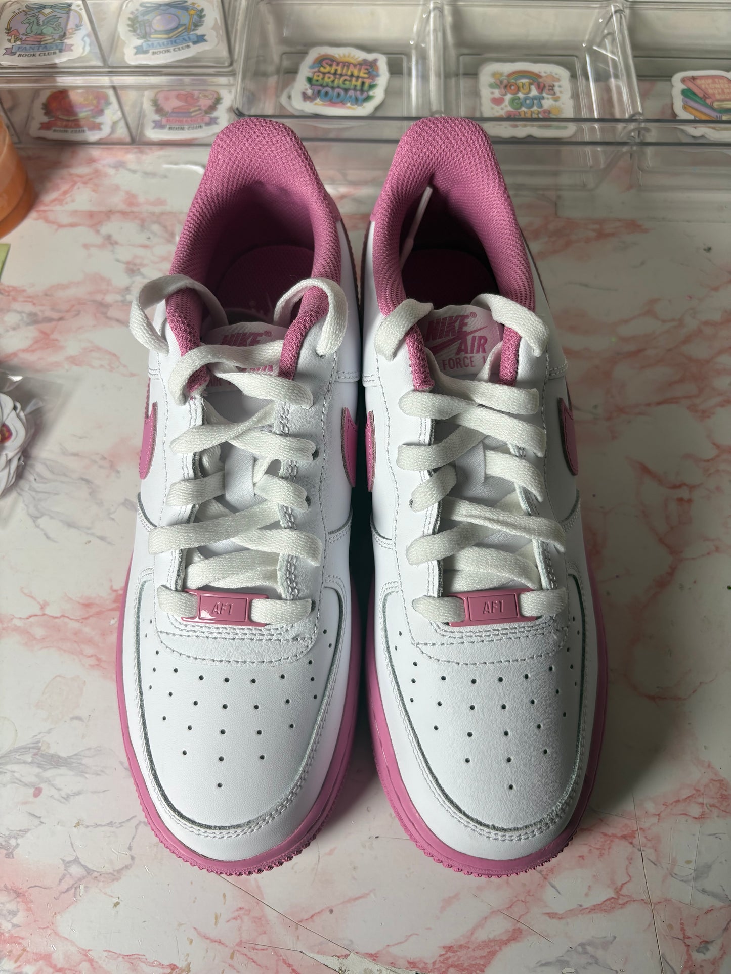 White/Pink Air Force 1 BG